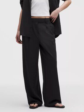 Lululemon Daydrift High Rise Black Trouser Regular Relaxed Fit Women's Medium